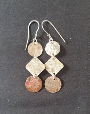 Silver and Copper Earrings-jewellery-HYDRO SURF