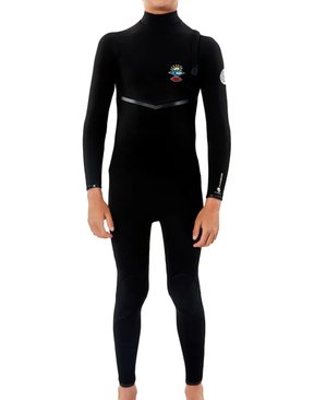 Rip Curl Junior Flashbomb 4x3mm Zip Free Wetsuit Steamer-wetsuits-HYDRO SURF