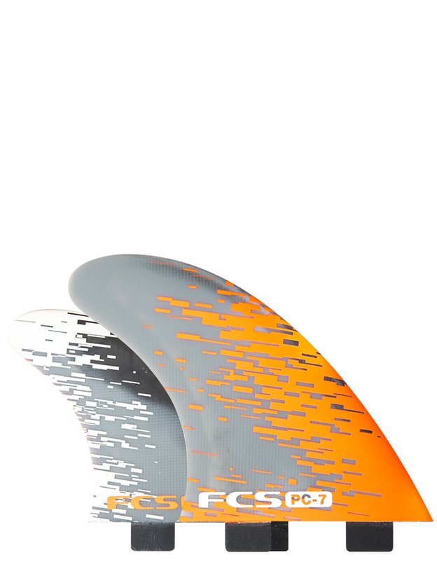 FCS PC-7 Quad Fins - Orange Smoke on sale