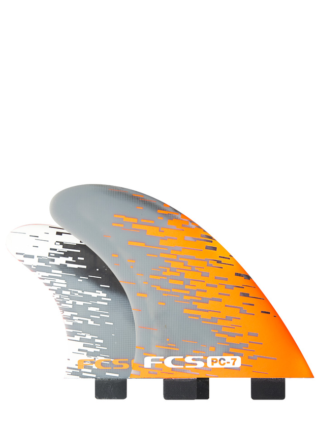 FCS PC-7 Quad Fins - Orange Smoke on sale