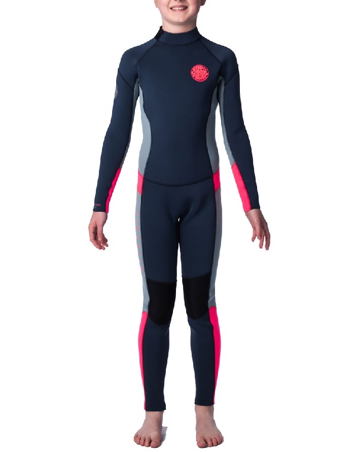 Rip Curl Junior Girls Dawn Patrol 4x3mm GB Back Zip Steamer Wetsuit on