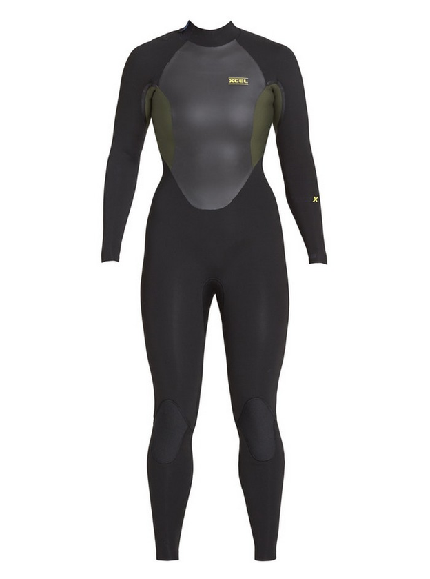 XCel Women's Longsleeve Wetsuit Jacket W/cinch Cord 12 Black/wild Peacock