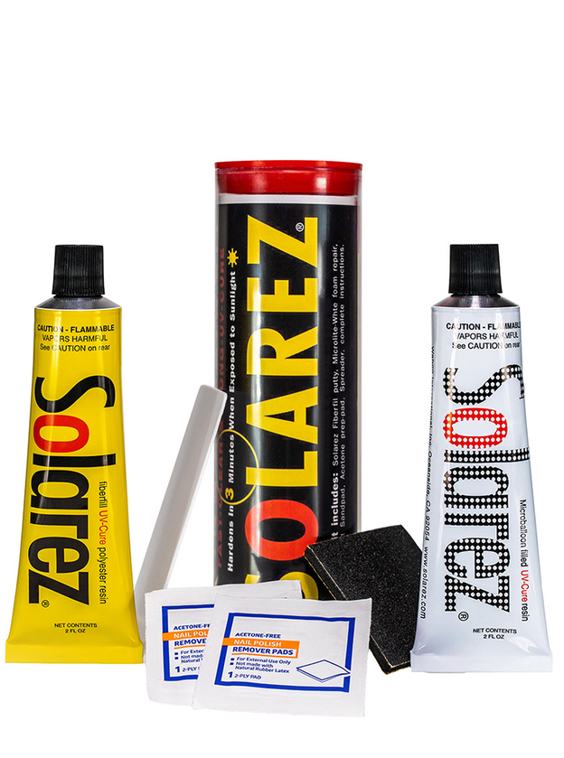 Solarez Polyester Microlite White UV Cure Ding Repair - Econo Kit 60mls Each