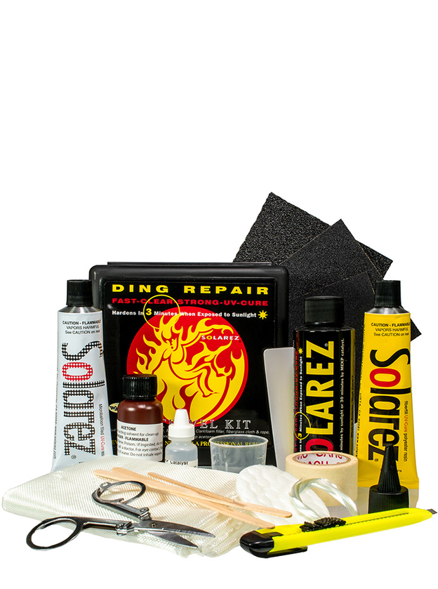 Solarez Polyester Resin UV Cure Surfboard Ding Repair - Pro Travel Kit