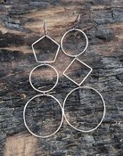 Sterling Silver and Niobium hoop Earings