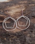 Sterling Silver & Niobium Hoop Earrings