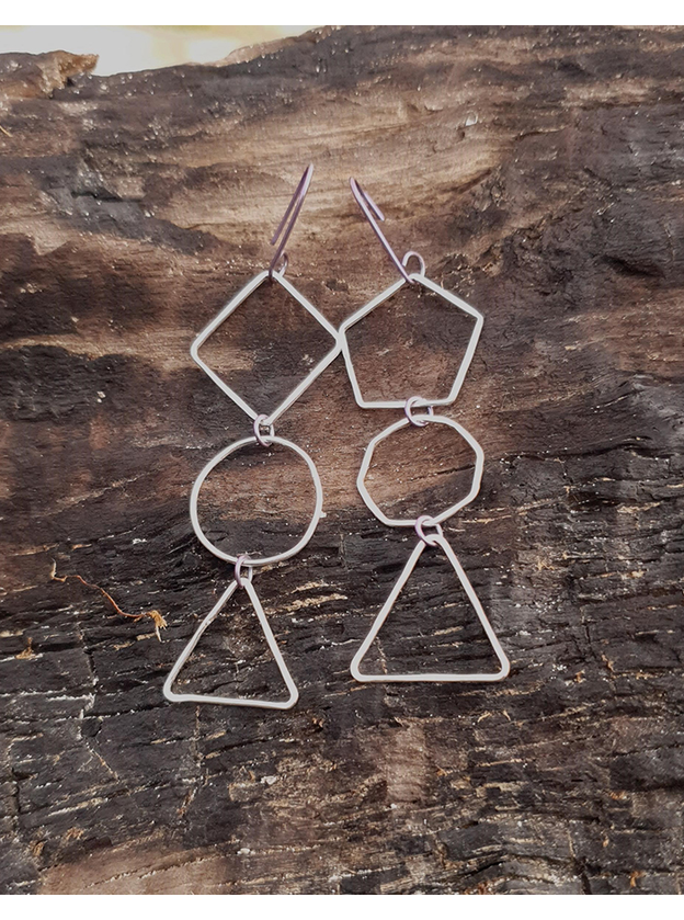 Sterling Silver & Niobium Earrings