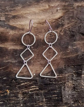 Sterling Silver & Niobium Earrings-jewellery-HYDRO SURF