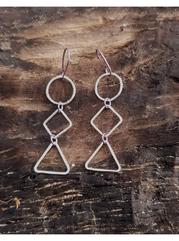 Sterling Silver & Niobium Earrings