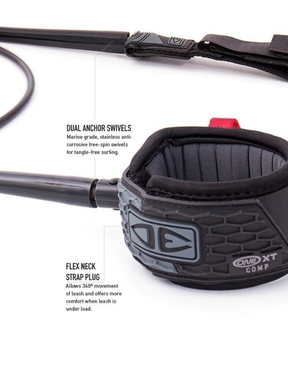 Ocean & Earth Premium XT 9ft Longboard Comp Leash - Knee-surf-hardware-HYDRO SURF
