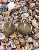 Brass & Copper Earrings with Sterling Silver Earwires