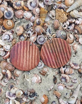 Textured Copper Earrings-jewellery-HYDRO SURF