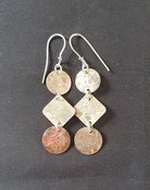 Silver and Copper Earrings