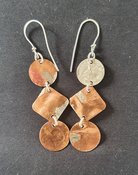 Silver and Copper Earrings