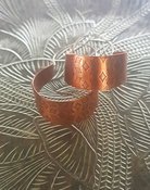 Copper Hoop Earring with Silver Hooks