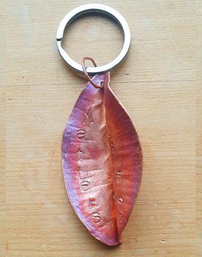 Handmade copper leaf keyring Fundraiser Life Matters Suicide Prevention Trust-keyrings-HYDRO SURF