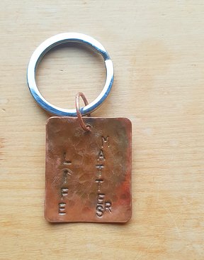 Handmade Copper tag keyring Fundraiser Life Matter Prevention Trust-keyrings-HYDRO SURF