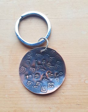 Handmade copper disk key  ring Fundraiser Life Matters Suicide Prevention Trust-keyrings-HYDRO SURF