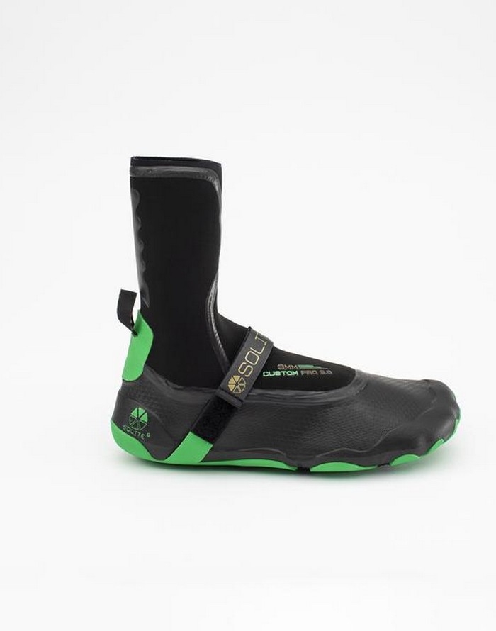 サーフィン・ボディボード SOLITE SURF BOOTS 3mm CUSTOM 2.0 26cm Solite Custom 2.0 3mm Booties-Black/Gum — REAL Watersports