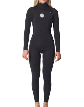 Rip Curl Womens 4x3mm Dawn Patrol Chest Zip Wetsuit-women-summer-suits-HYDRO SURF