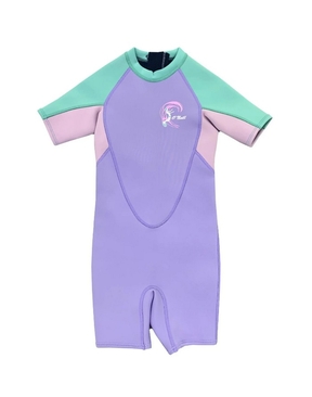 O'Neill Girls Toddler Reactor Back Zip Short Sleeve Spring Suit 2mm-wetsuits-HYDRO SURF
