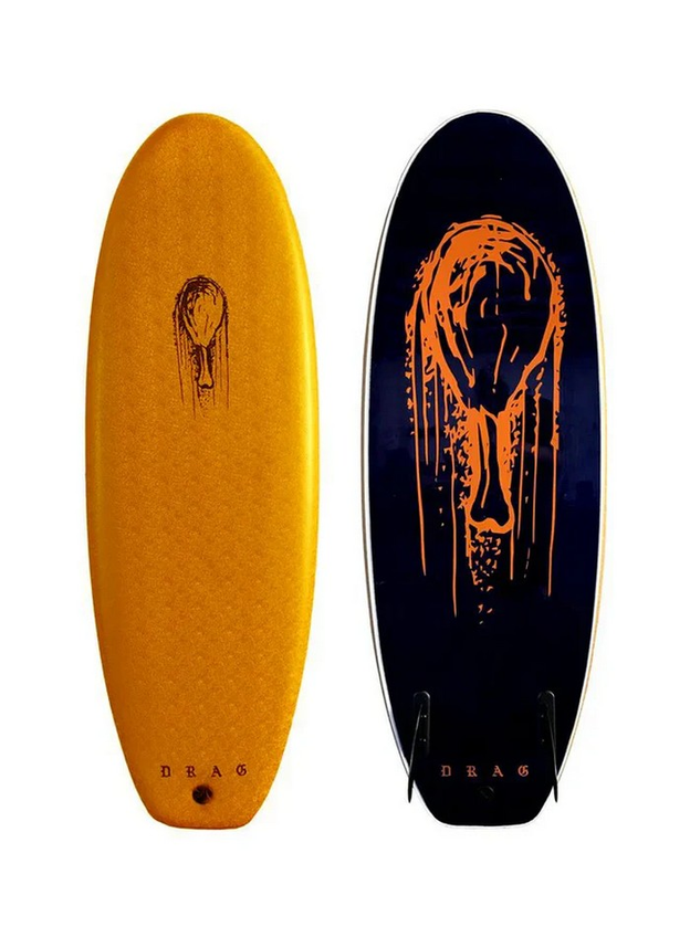 Drag Co. Drumstick Twin Fin Softboard Surfboard 4'10"
