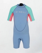 O'Neill Girls Toddler Reactor Back Zip Short Sleeve Spring Suit 2mm