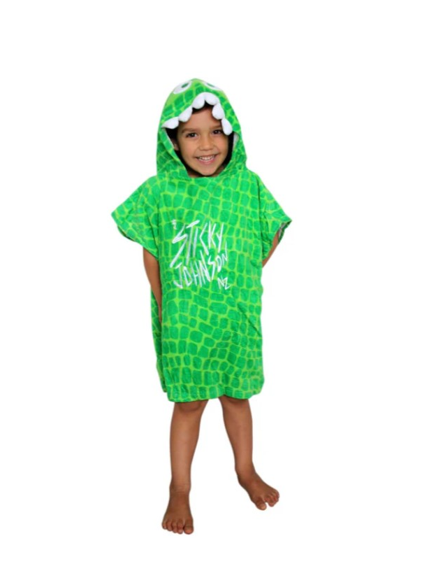 Sticky Johnson Kids Hoodie Towel Dino