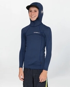 Oneill Boy's TRVLR Long Sleeve Hooded Rash Vest - Slate