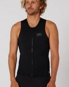 O&E Double Black Sleeveless Frontzip Front Paddle Vest 1.5mm 