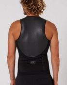 O&E Double Black Sleeveless Frontzip Front Paddle Vest 1.5mm 